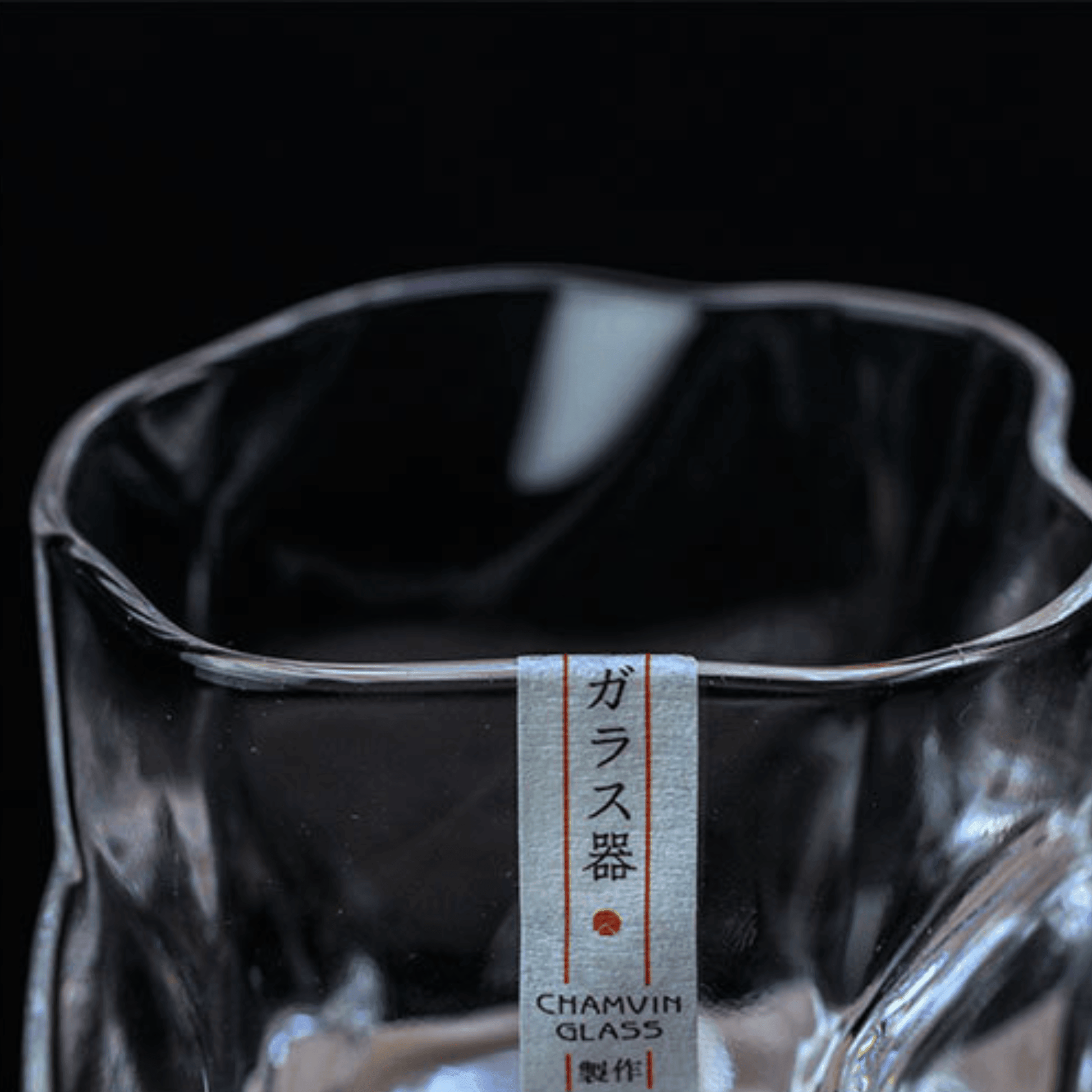 Japanese Edo Kiriko Crumple Body Whisky Glass in a Wooden Gift Box 5