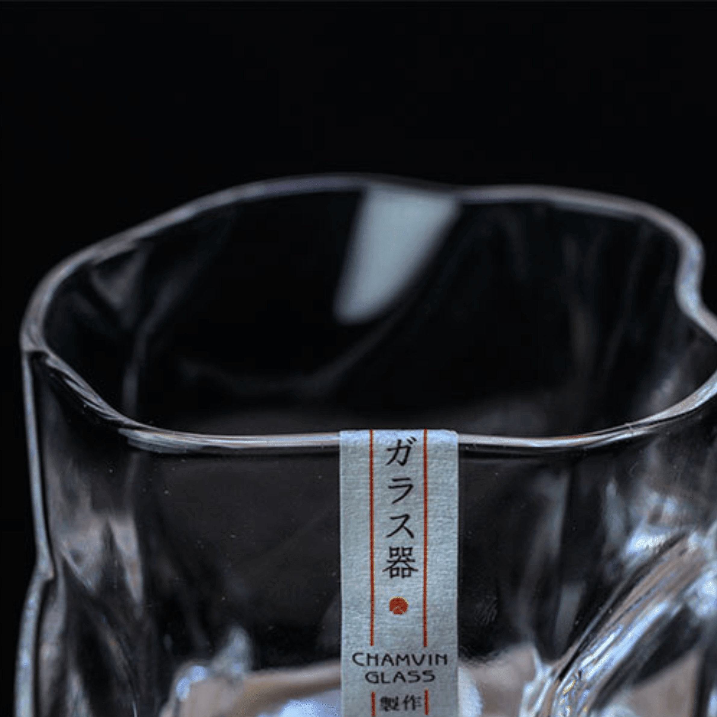 Japanese Edo Kiriko Crumple Body Whisky Glass in a Wooden Gift Box 5