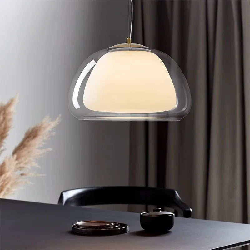 Jelly Globe Pendant Light, Hand-Blown Glass with Adjustable Cord 0