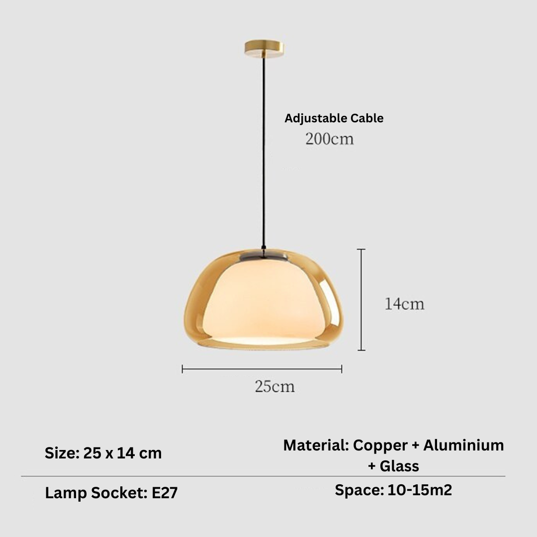 Jelly Globe Pendant Light, Hand-Blown Glass with Adjustable Cord 10