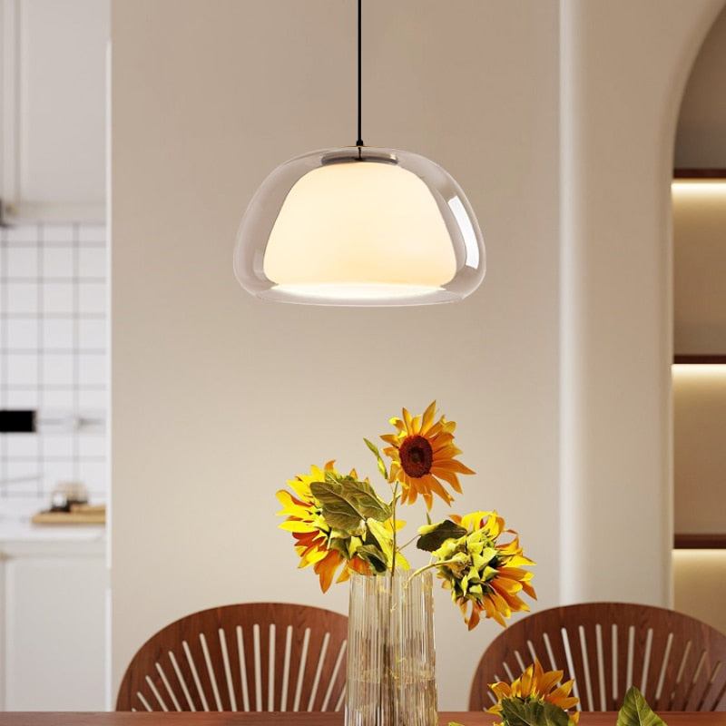 Jelly Globe Pendant Light, Hand-Blown Glass with Adjustable Cord 3