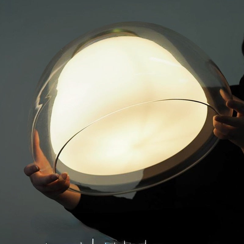 Jelly Globe Pendant Light, Hand-Blown Glass with Adjustable Cord 6