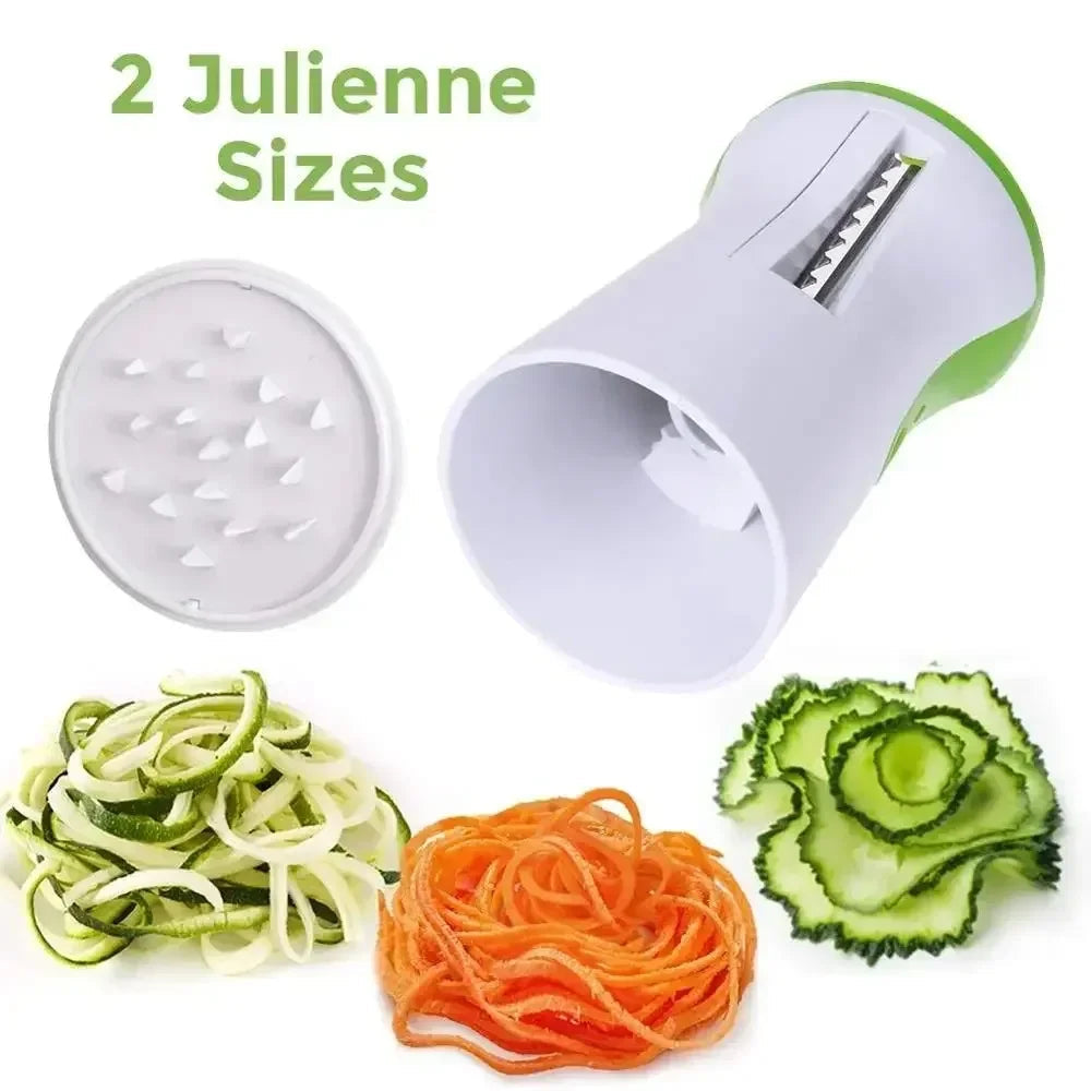 Manual Spiral Vegetable Cutter, Stainless Steel and BPA-Free Plastic 2