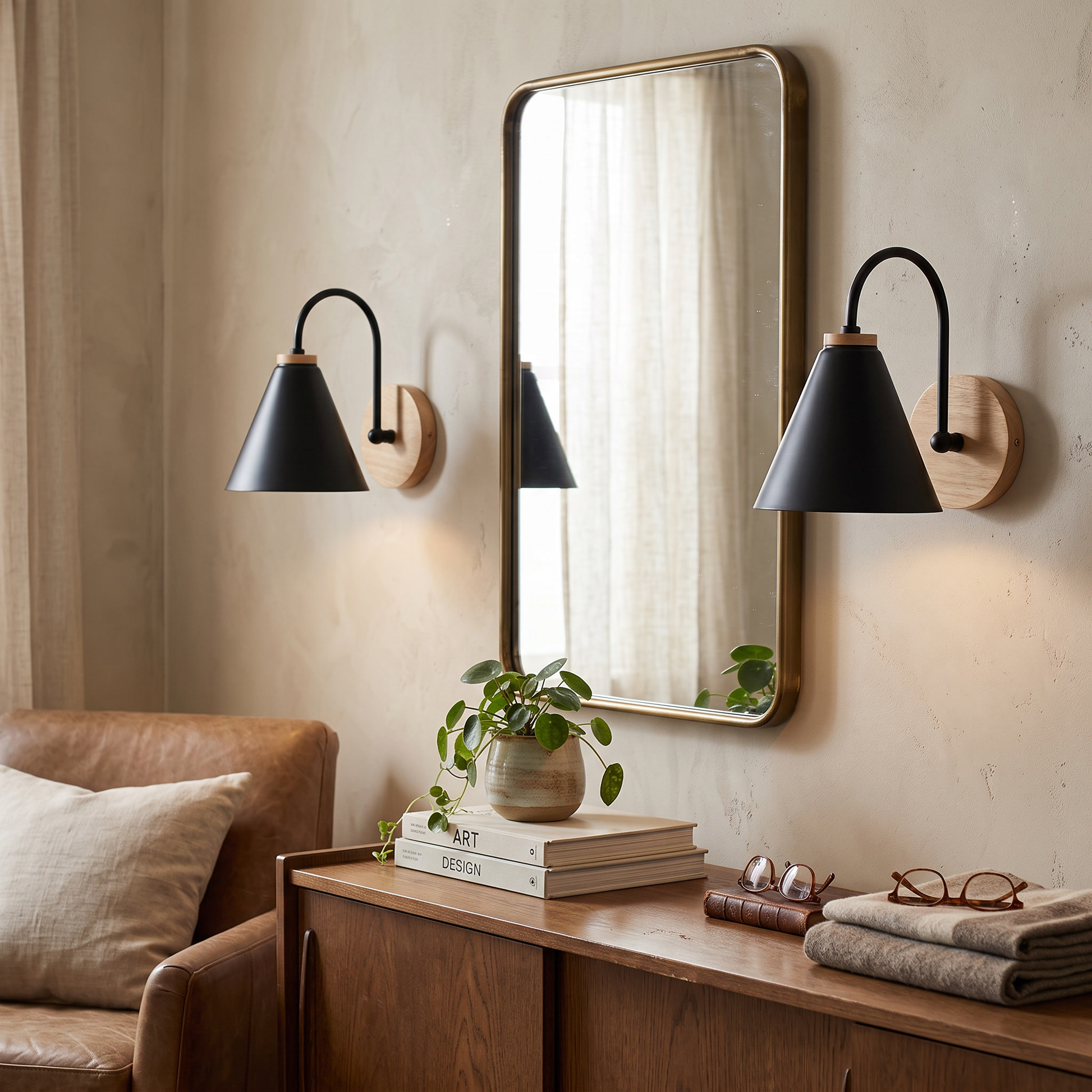 Minimalist Nordic Wall Sconce in Black, White or Gray 4