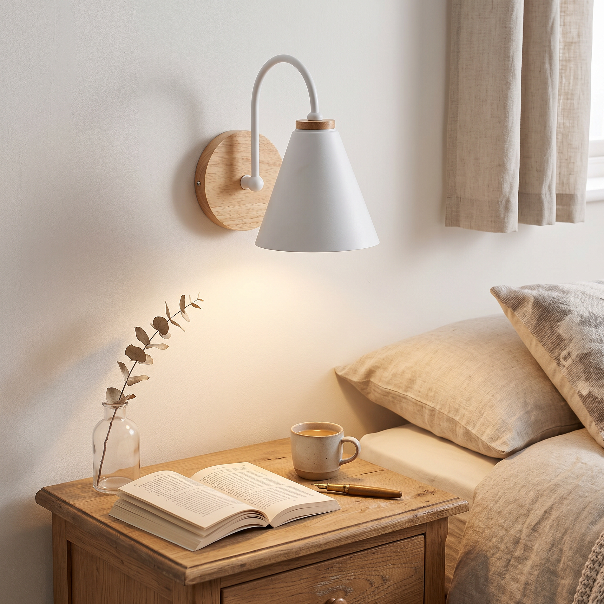 Minimalist Nordic Wall Sconce in Black, White or Gray 5