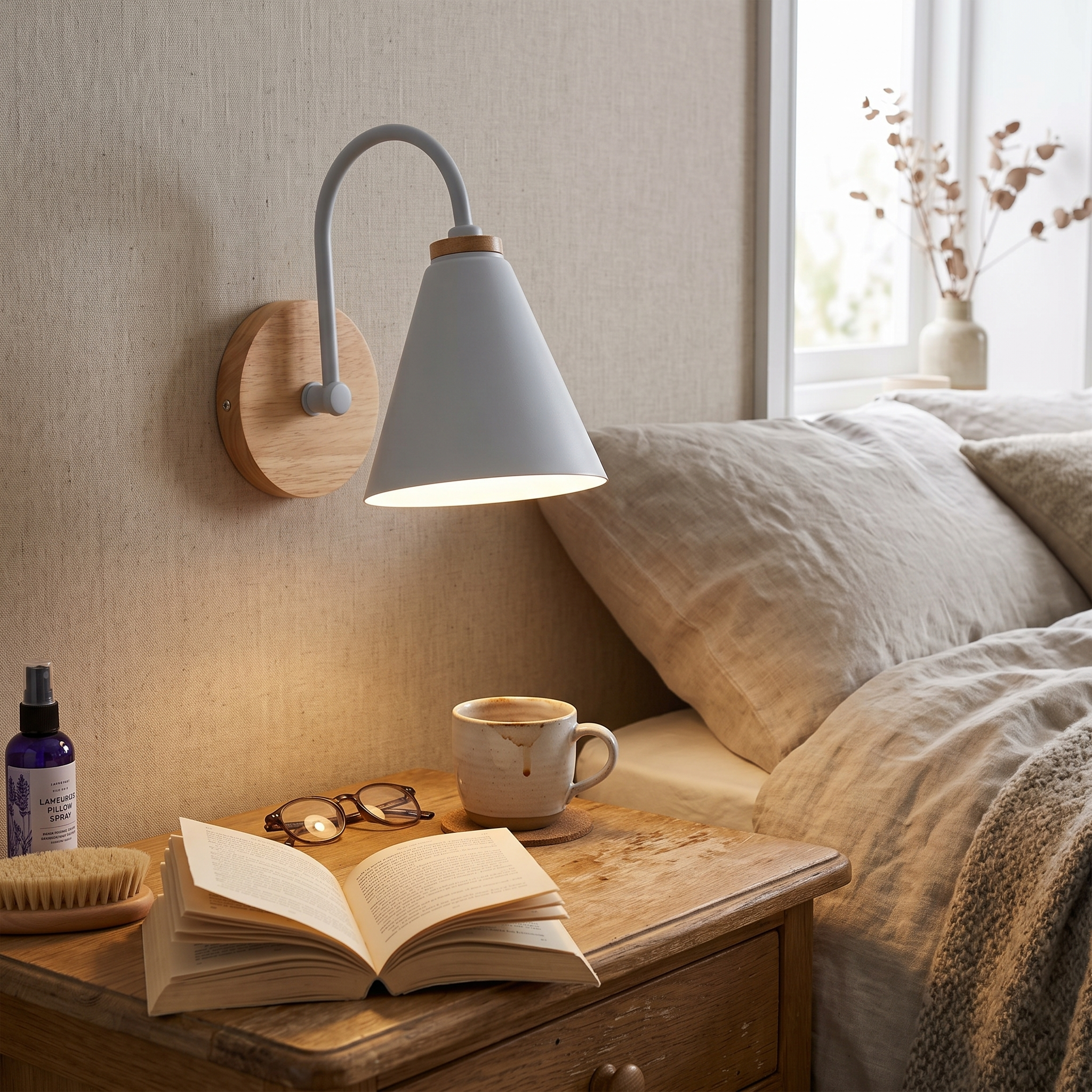 Minimalist Nordic Wall Sconce in Black, White or Gray 6