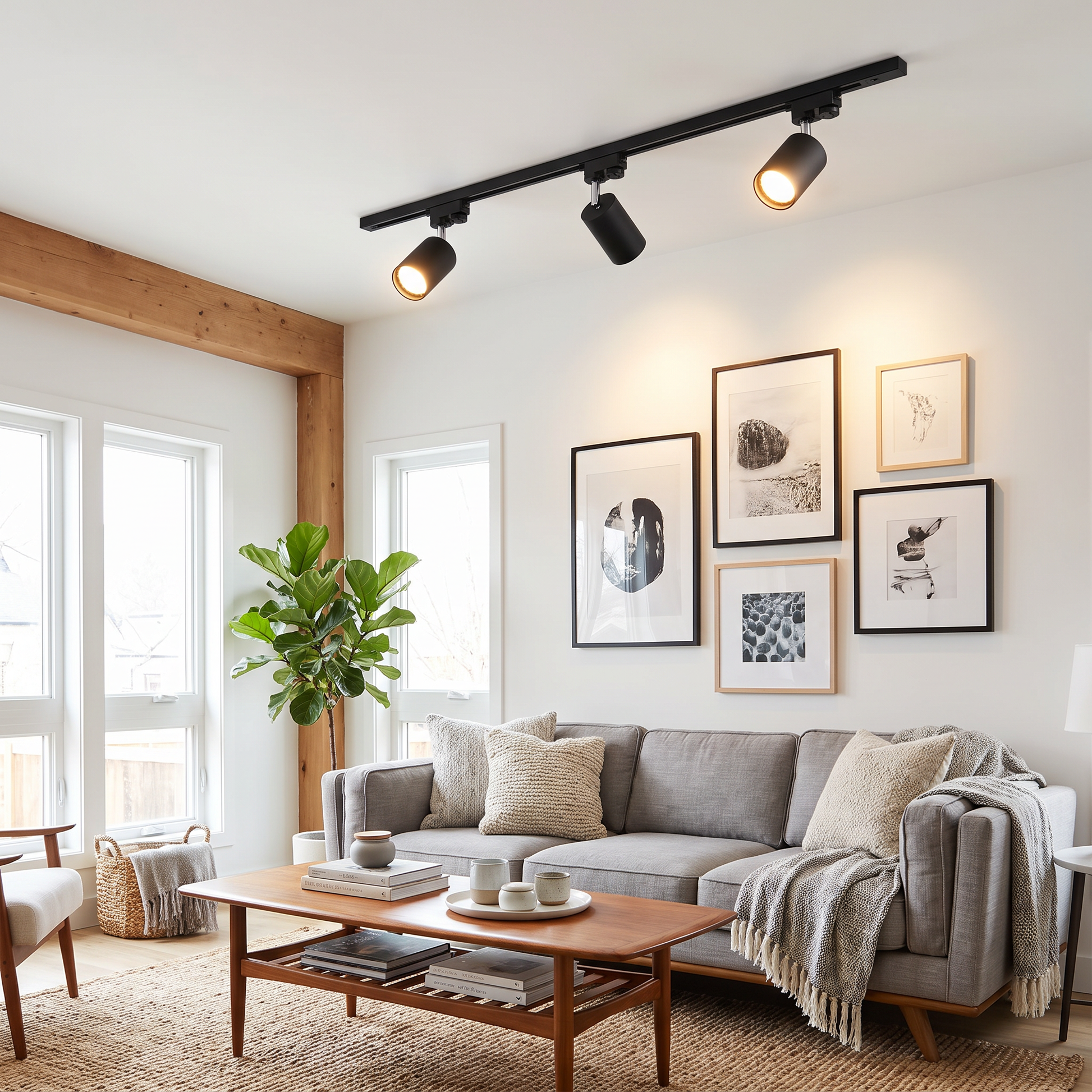 Modern Tubular LED Track Lighting Set with 3 to 5 Spotlights 1