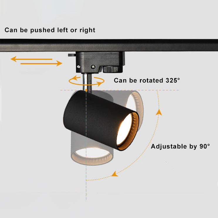 Modern Tubular LED Track Lighting Set with 3 to 5 Spotlights 12