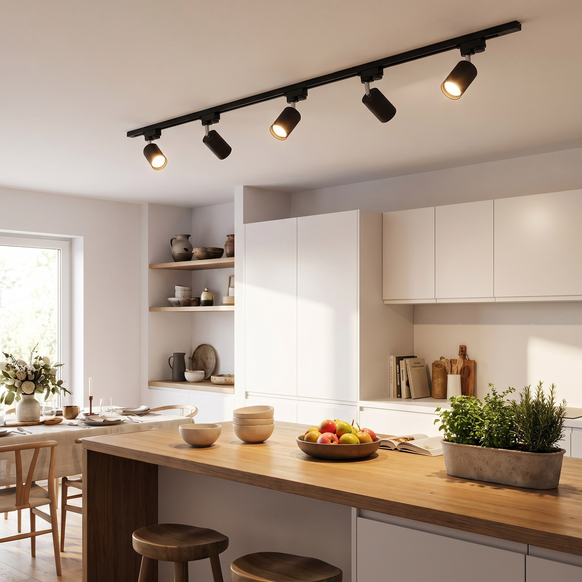 Modern Tubular LED Track Lighting Set with 3 to 5 Spotlights 4