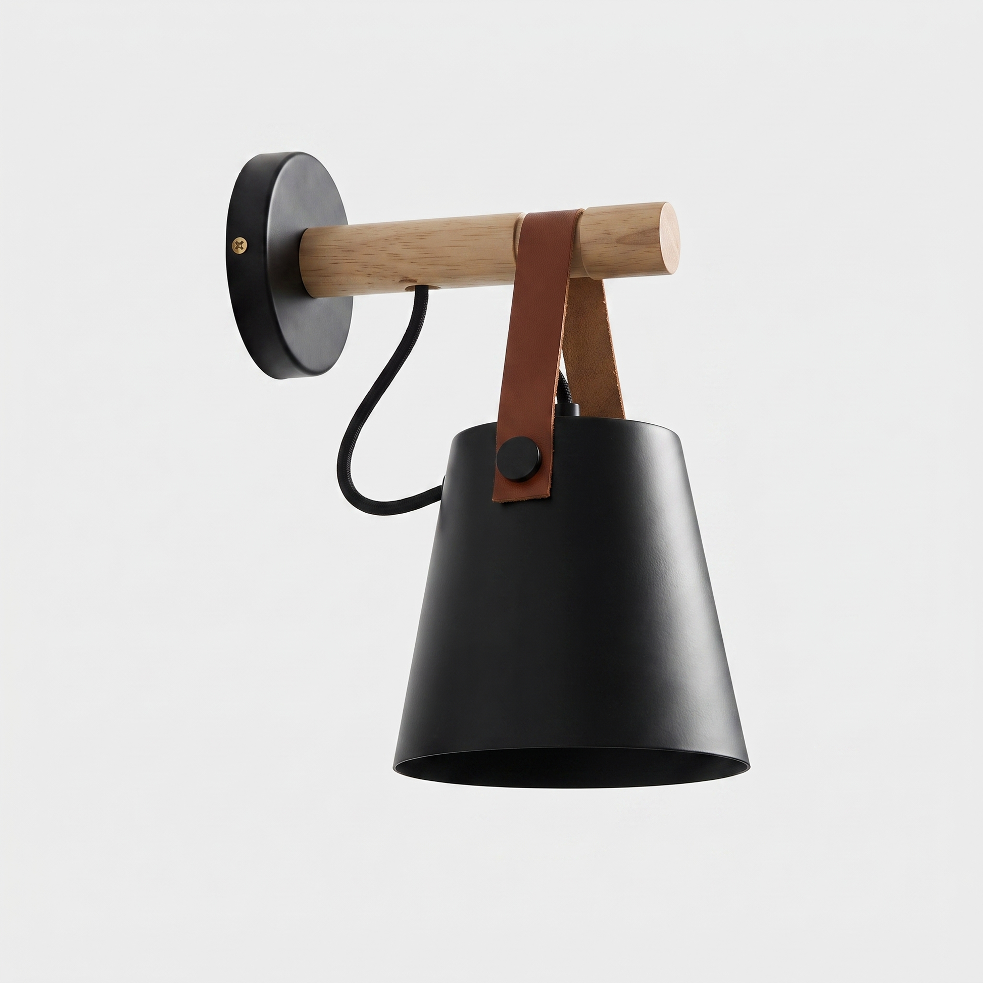 Nordic Wooden Wall Sconce in Plug In or Hardwired Options 20