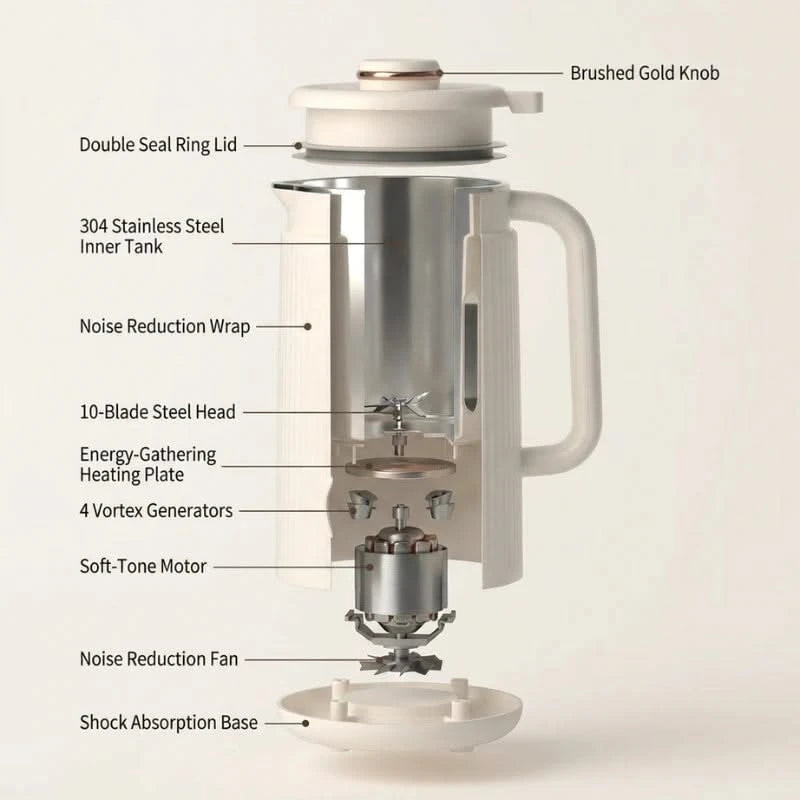Nutri Maker Blender, Stainless Steel Jug with 8 Preset Modes 6