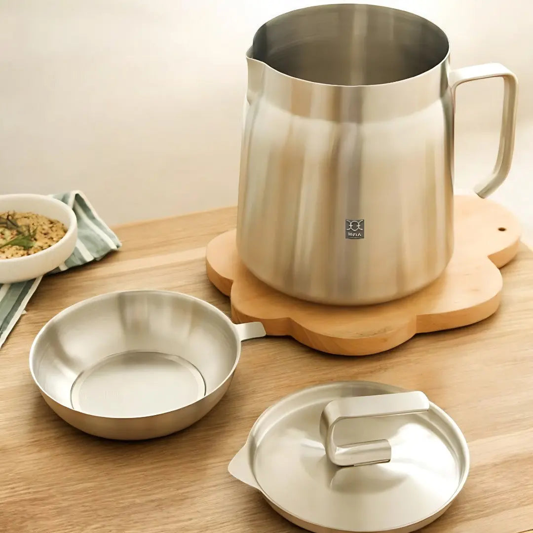 Oil Strainer Frying Pot, Stainless Steel with Built-In Filter Net 5