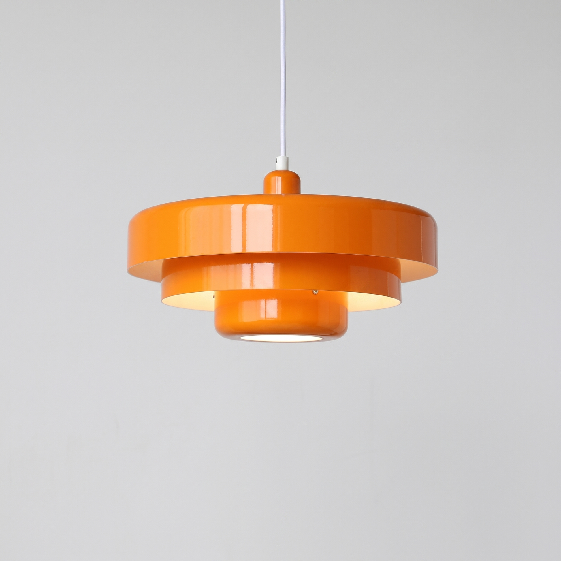 Retro Bauhaus Pendant Lamp in Orange, Green or White Finishes 0