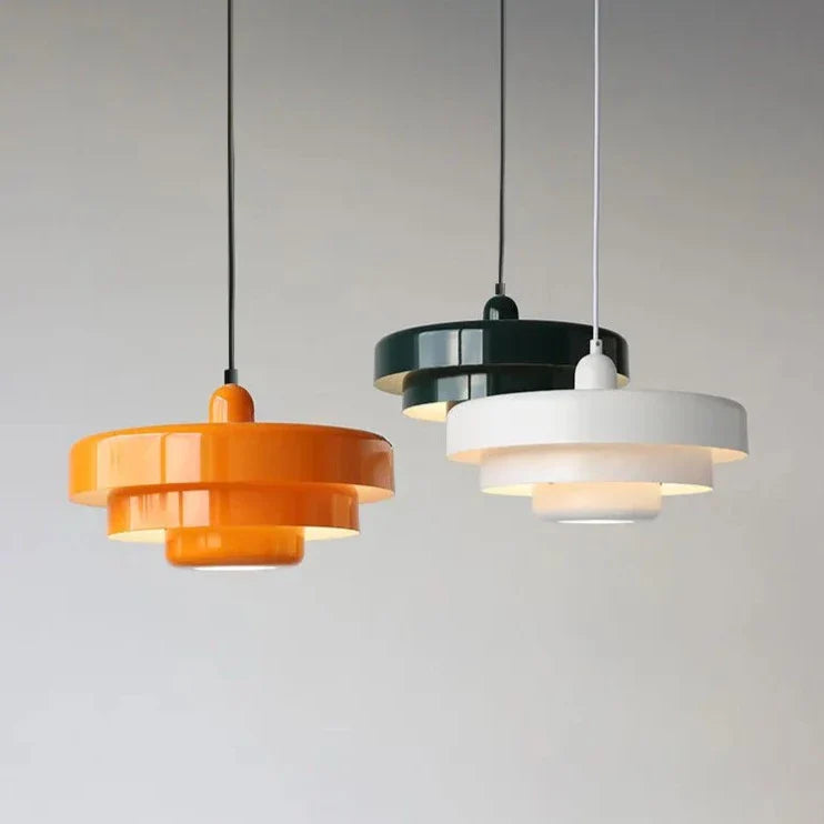 Retro Bauhaus Pendant Lamp in Orange, Green or White Finishes 1