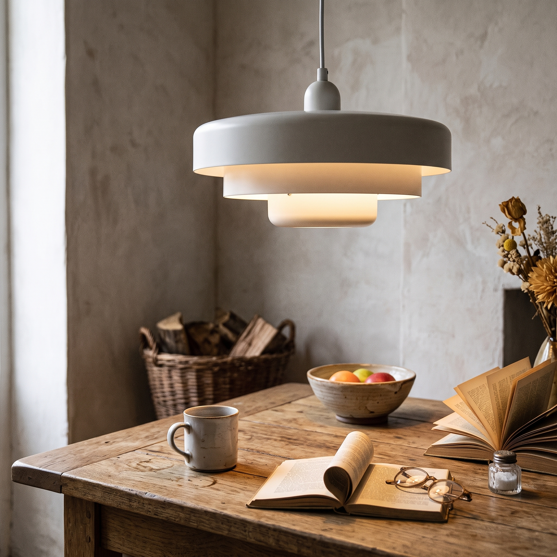 Retro Bauhaus Pendant Lamp in Orange, Green or White Finishes 10