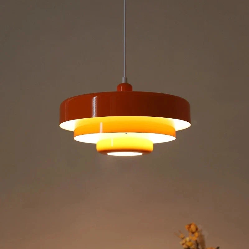Retro Bauhaus Pendant Lamp in Orange, Green or White Finishes 2