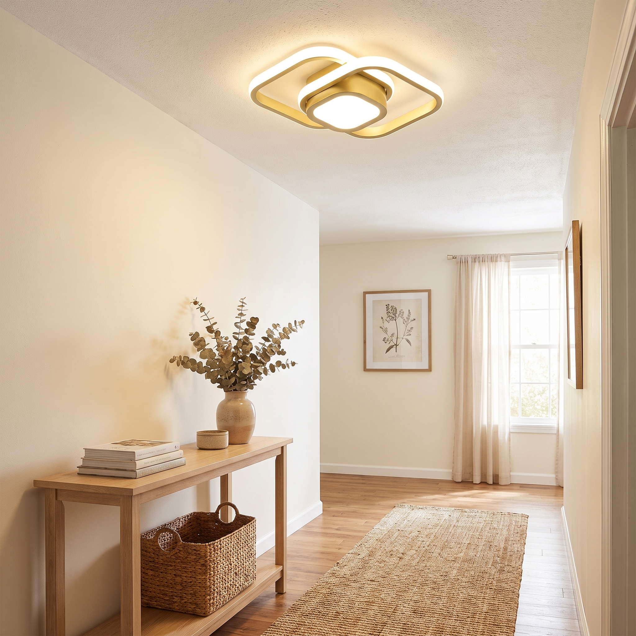 Ring Design LED Flush Mount Ceiling Light with Tri-Color Setting 6