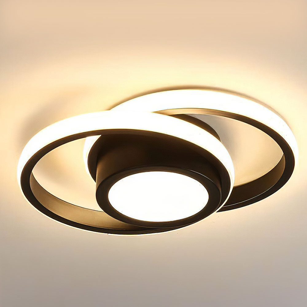 Ring Design LED Flush Mount Ceiling Light with Tri-Color Setting 7