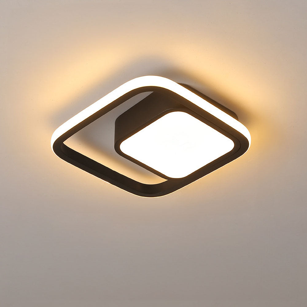 Ring Design LED Flush Mount Ceiling Light with Tri-Color Setting 8
