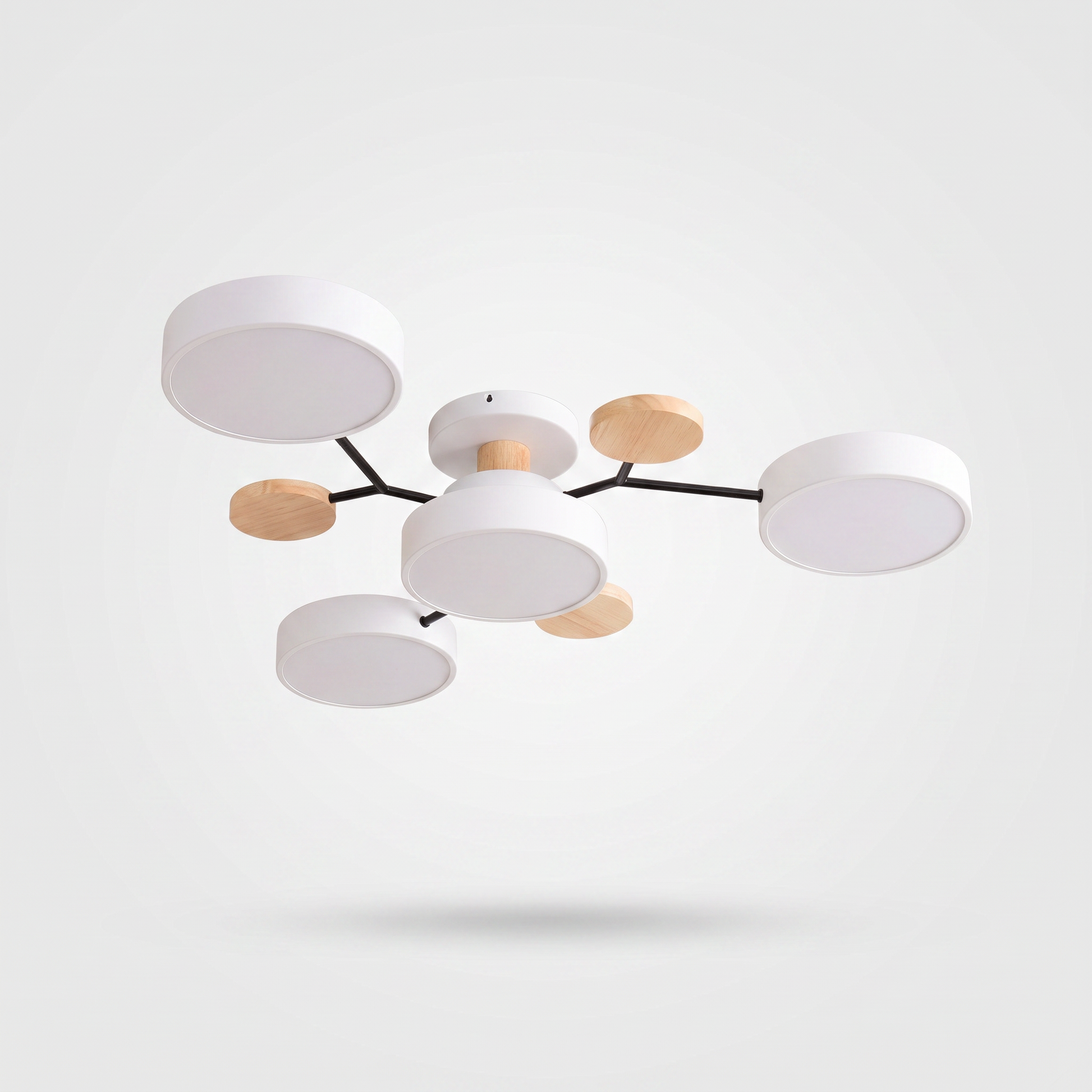 Round Molecule Branch LED Semi-Flush Ceiling Light for Living Rooms 0