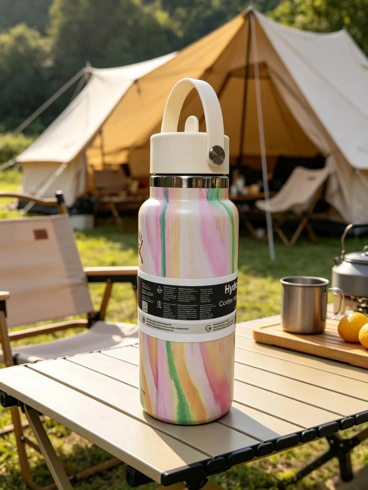 Camping water bottle, 20 oz, 32 oz, 40 oz vacuum insulated travel mug, portable straw car cup, high-quality women's holiday gift