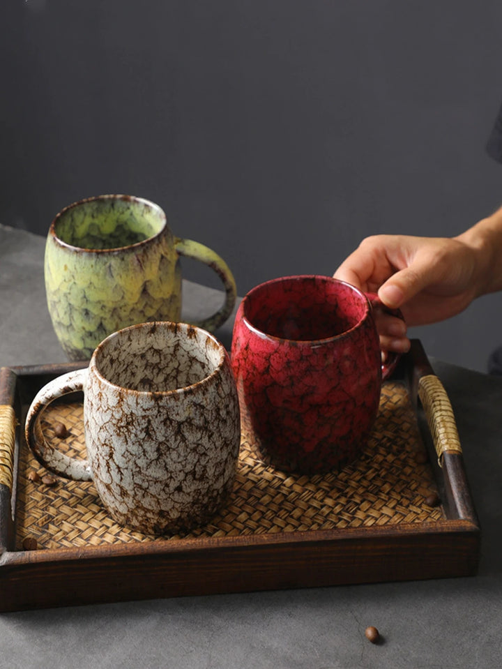 1 X 400ml European Vintage Mug Personal Office Mug Milk Mug Kiln-Changing Glaze Coffee Mug Gift Water Mug