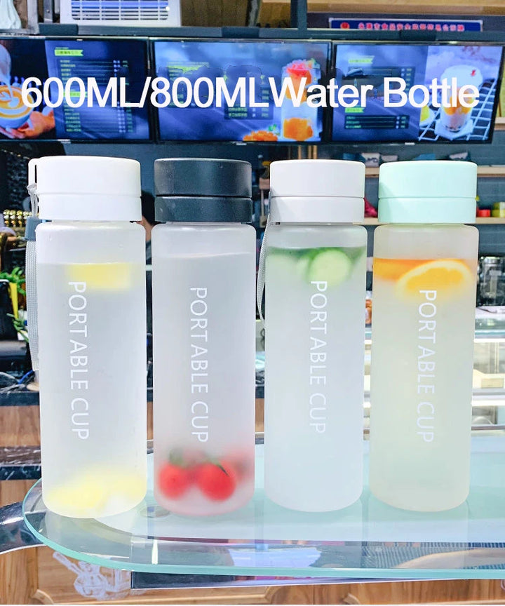600ml/800ml High Quality Water Bottle Beverage Bottle Tour Outdoor Sports Leak-proof Sealed School Water Bottle BPA Free