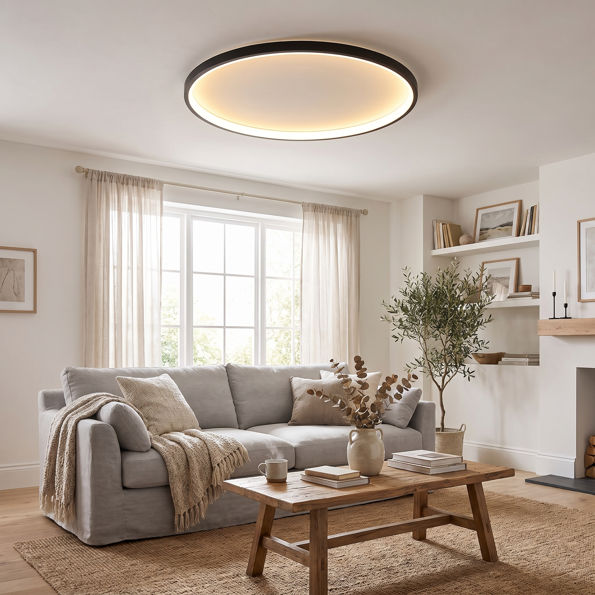 Scandinavian Round LED Ceiling Light for Dining and Living Rooms 1