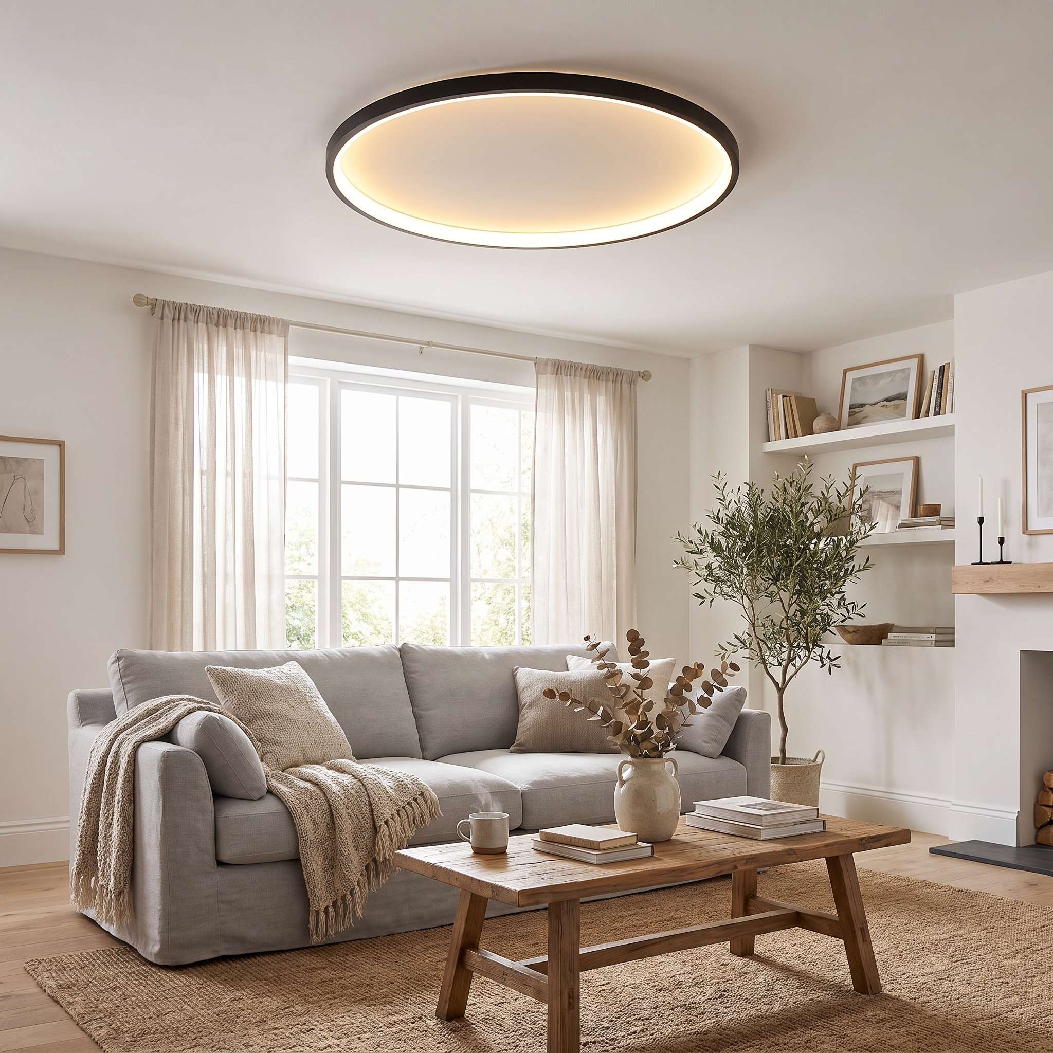 Scandinavian Round LED Ceiling Light for Dining and Living Rooms 1
