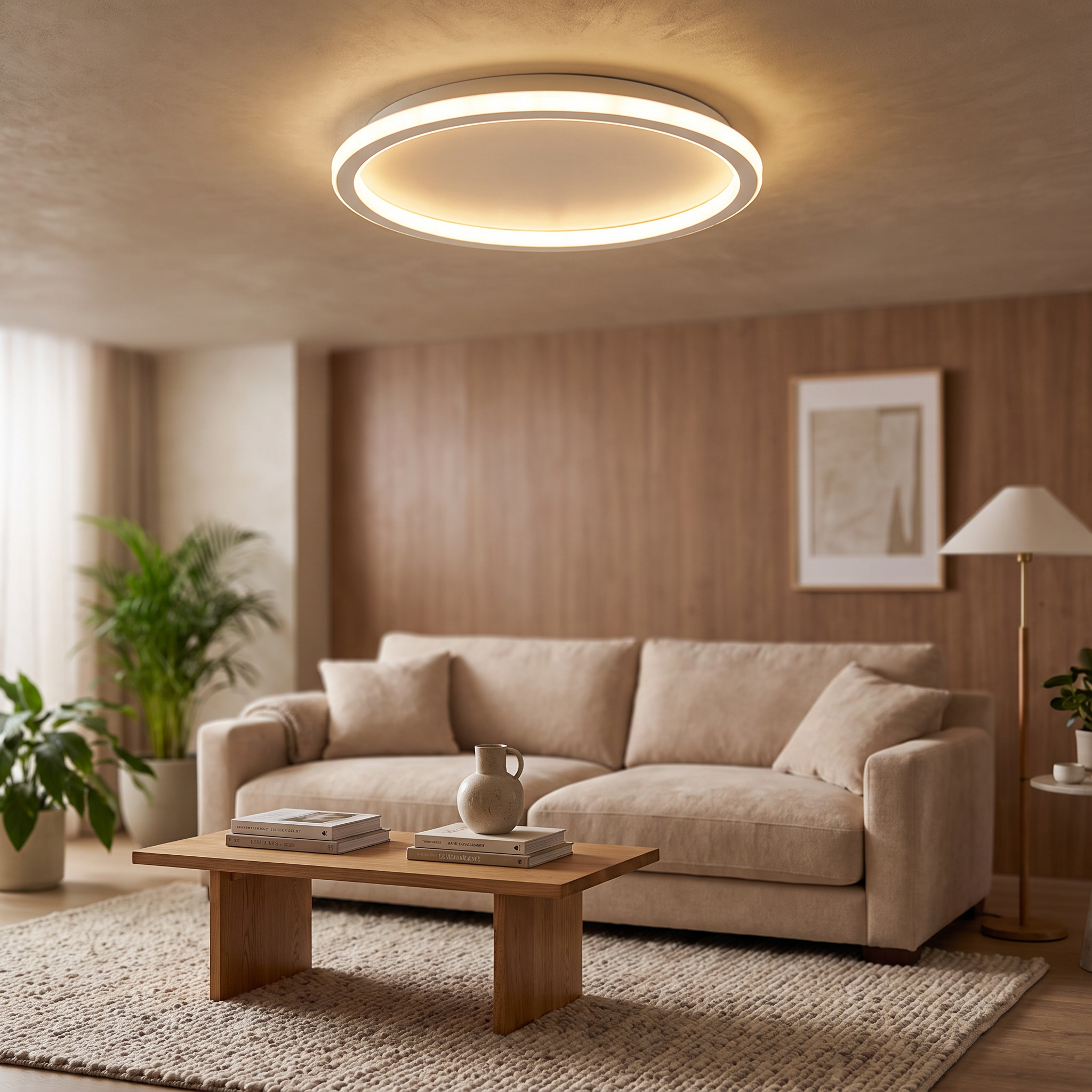 Scandinavian Round LED Ceiling Light for Dining and Living Rooms 2
