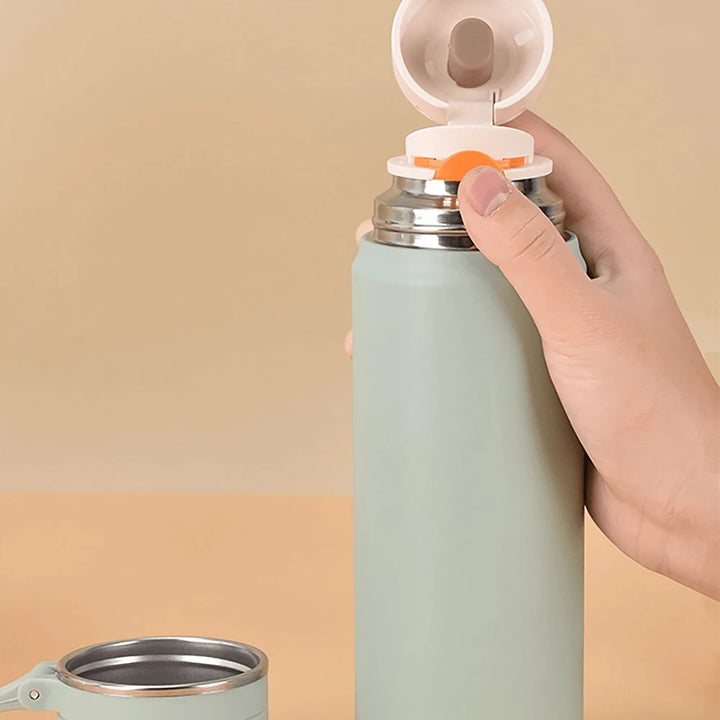 SUS316 Stainless Steel Thermos Water Bottle 500ml/600ml Insulated Bottle With Handle Thermo for Hot Cold Drinks for Outdoor