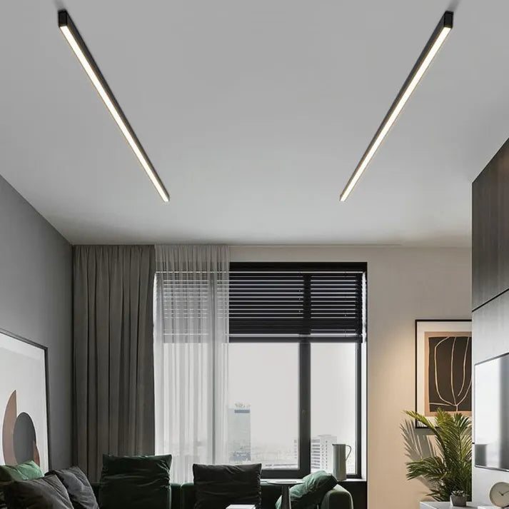 Slim Linear LED Flush Mount Ceiling Light with Dimmable Settings 4