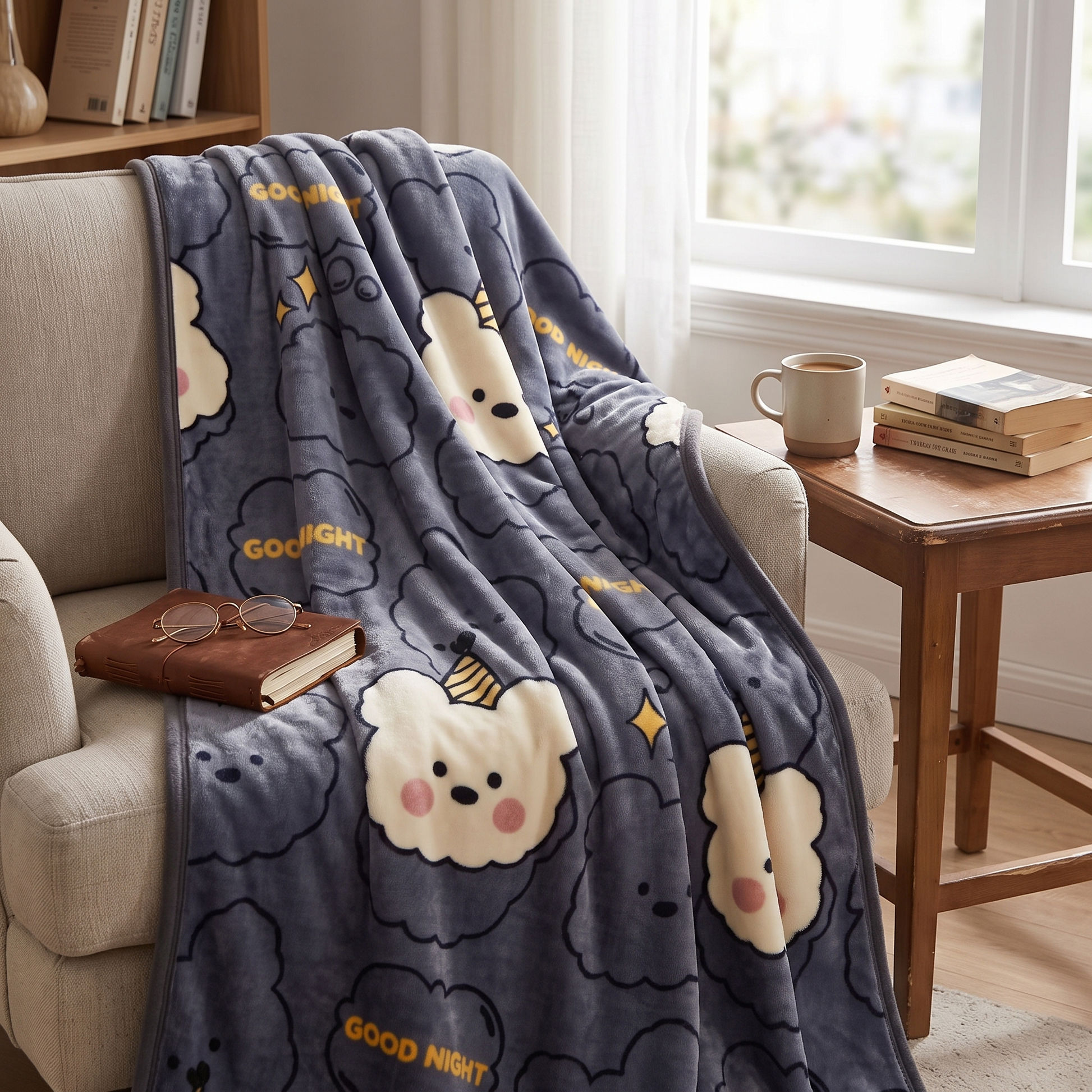 Soft Cloud Print Throw Blanket for Sofa and Bed in Six Sizes 3