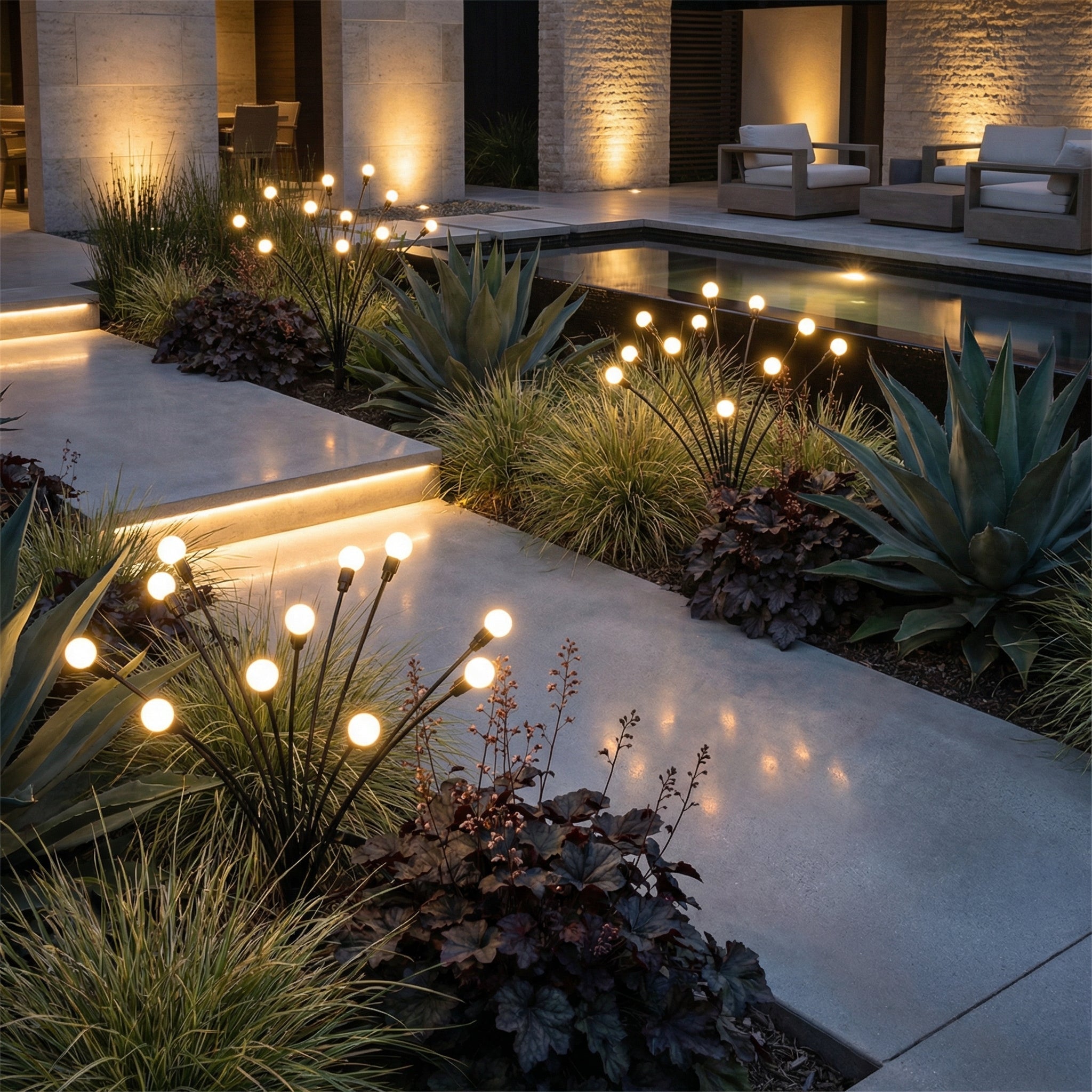 Solar Garden Lights, Weather-Resistant Swaying Design 4