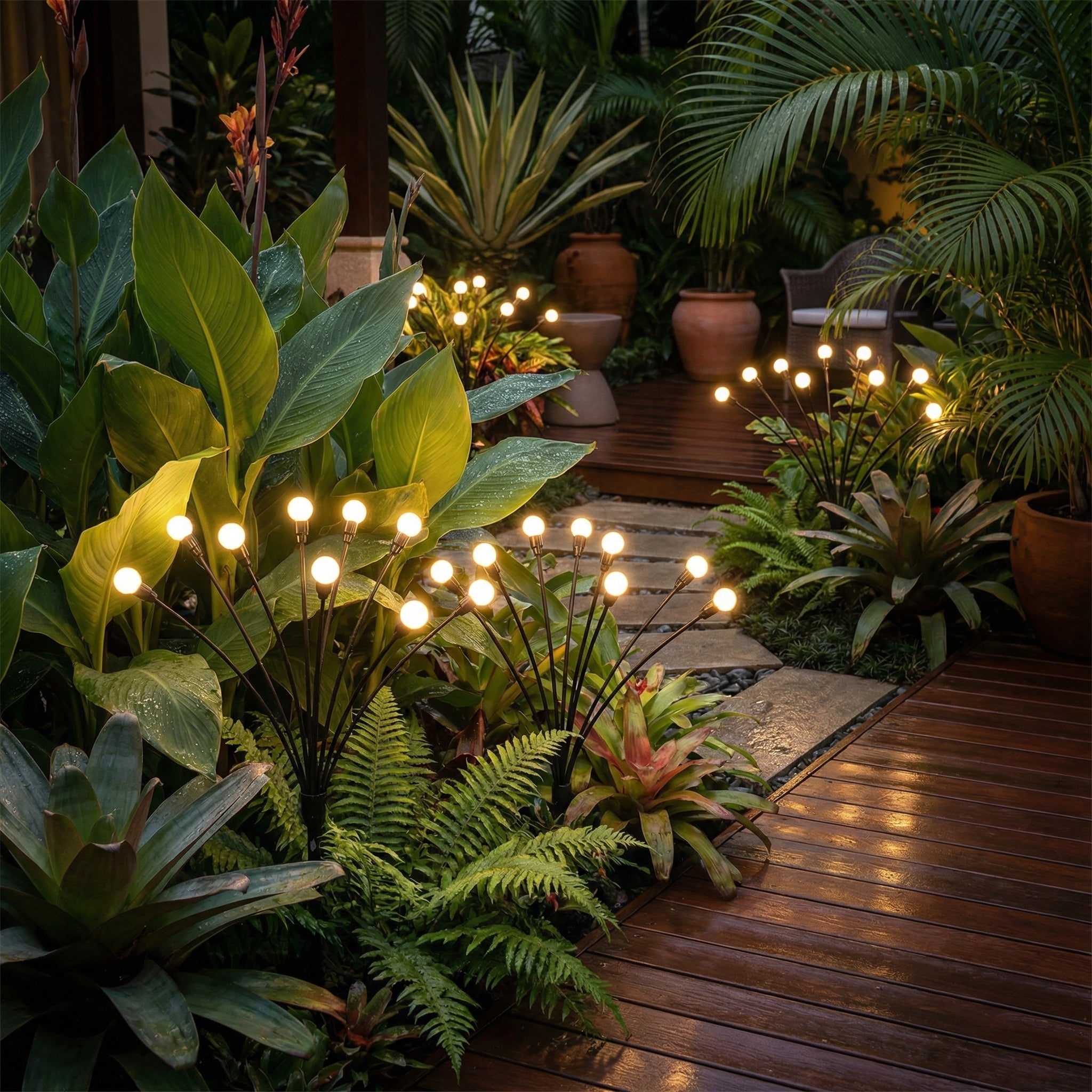 Solar Garden Lights, Weather-Resistant Swaying Design 6