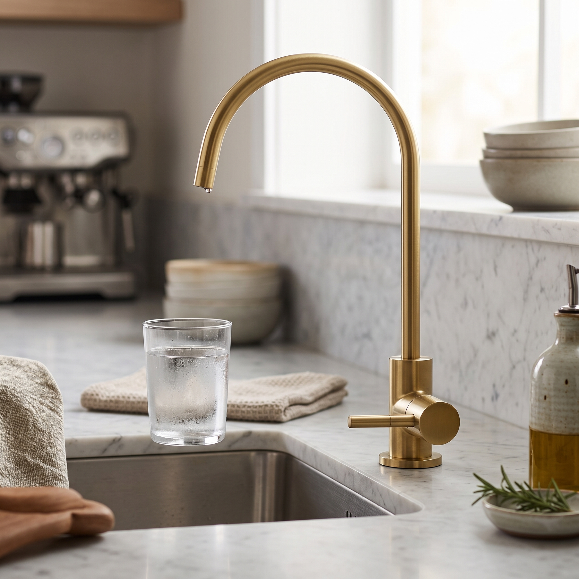 Stainless Steel Water Purifier Faucet with 360 Degree Swivel Spout 4