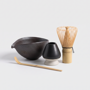 Traditional Matcha Set with Bamboo Whisk, Ceramic Bowl and Spoon 0