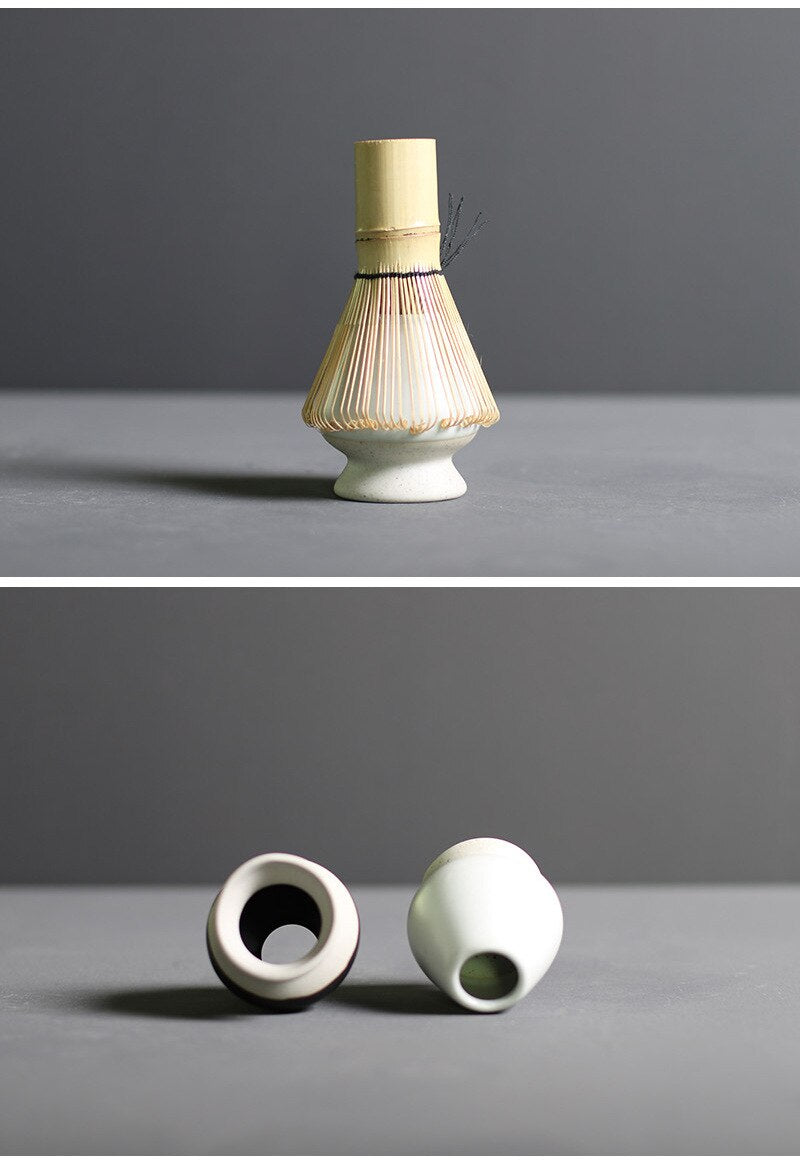 Traditional Matcha Set with Bamboo Whisk, Ceramic Bowl and Spoon 8