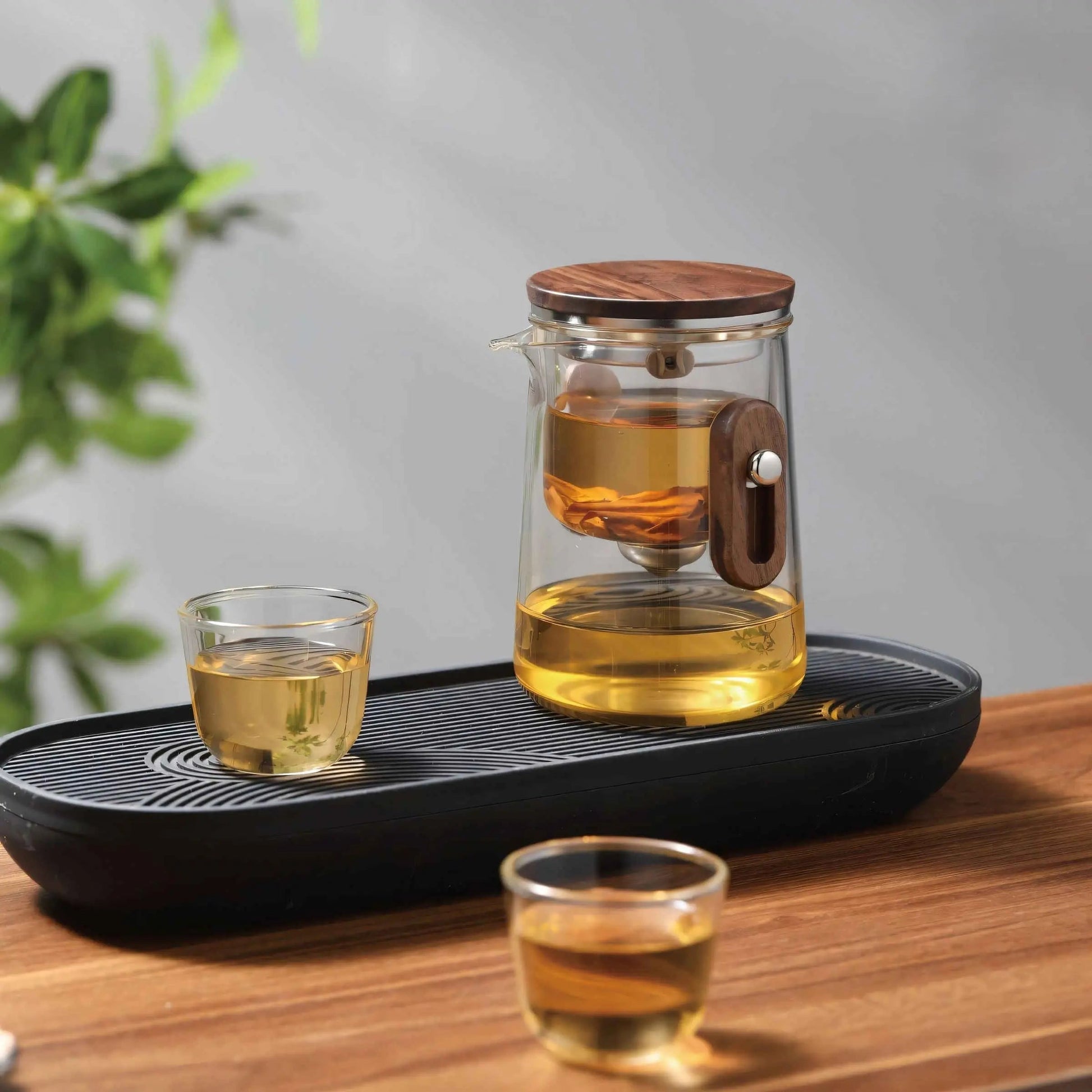 Travel Glass Tea Set with Filter Teapot, 3 Cups and Carry Case 5