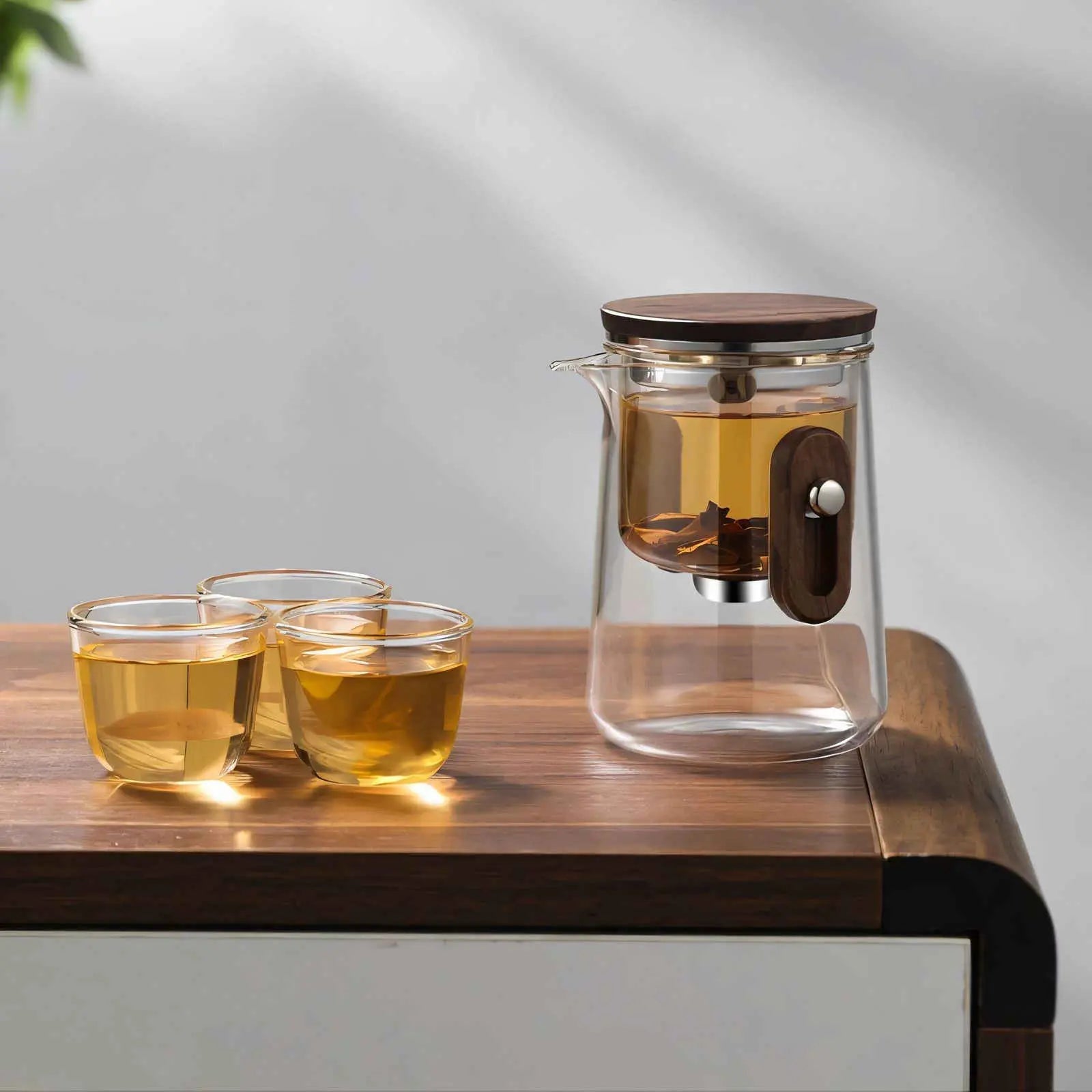 Travel Glass Tea Set with Filter Teapot, 3 Cups and Carry Case 9