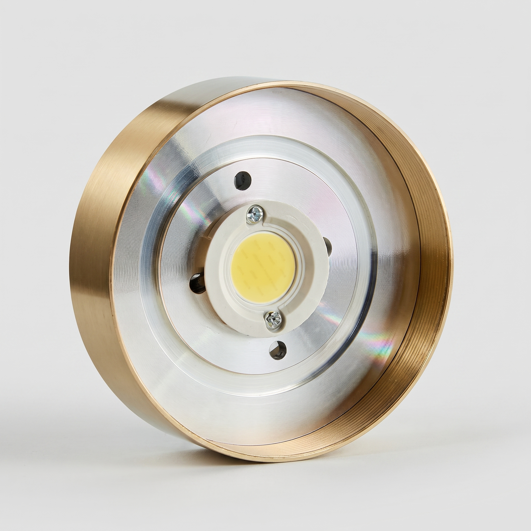 Ultra-Thin Round Copper LED Flush Mount Light for Hallways 4