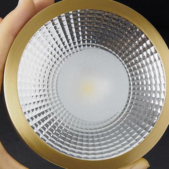 Ultra-Thin Round Copper LED Flush Mount Light for Hallways 7