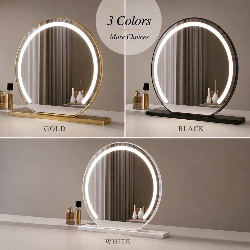 Vanity Makeup Mirror with LED Touch Lighting and 15x Magnifying Mirror 5