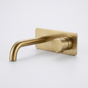 Wall Mounted Bathroom Sink Faucet in Gold with Single Handle Control 0