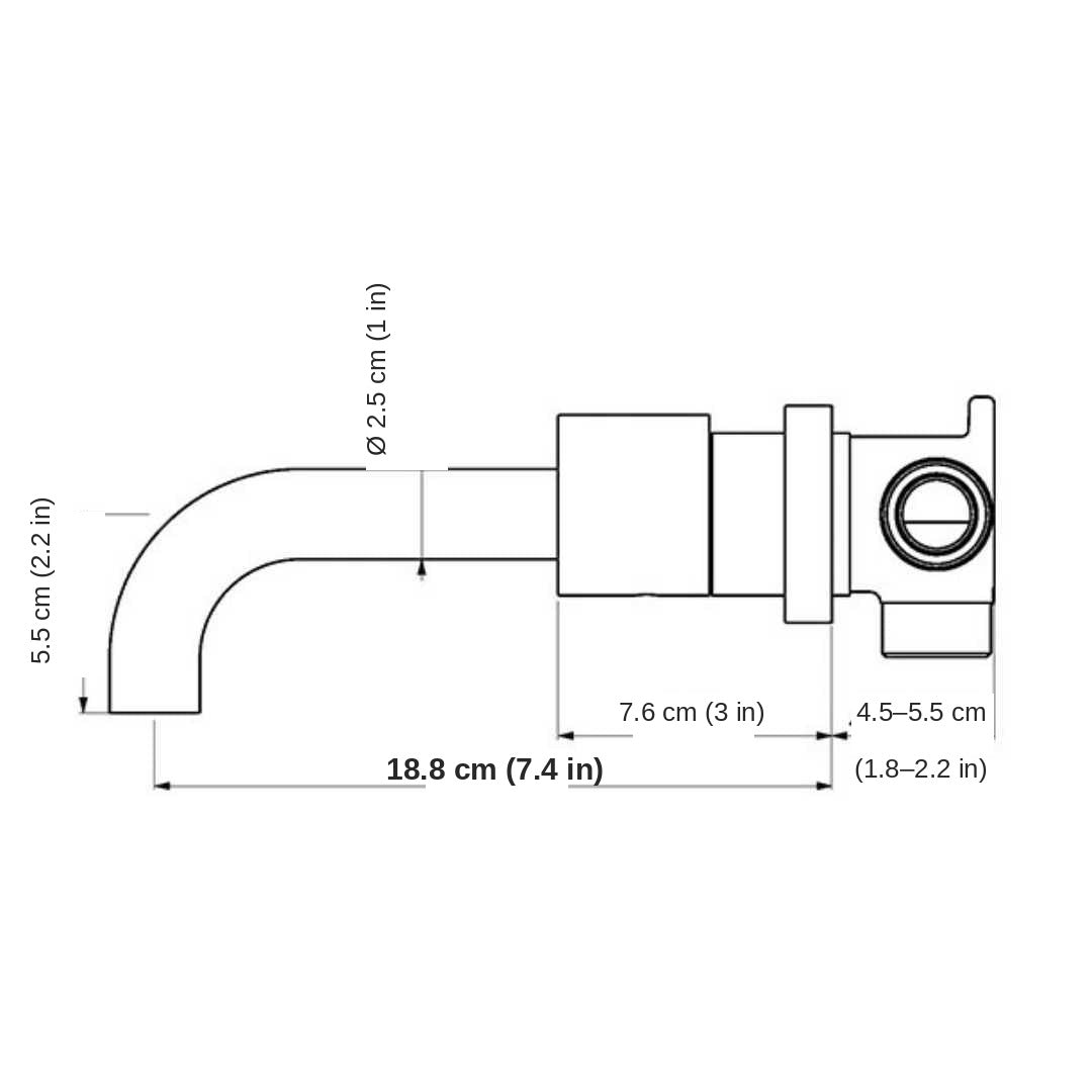Wall Mounted Bathroom Sink Faucet in Gold with Single Handle Control 4