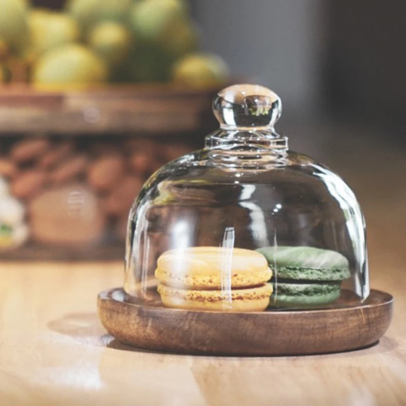 Wooden Food Container, Borosilicate Glass Body and Acacia Wood Lid 5