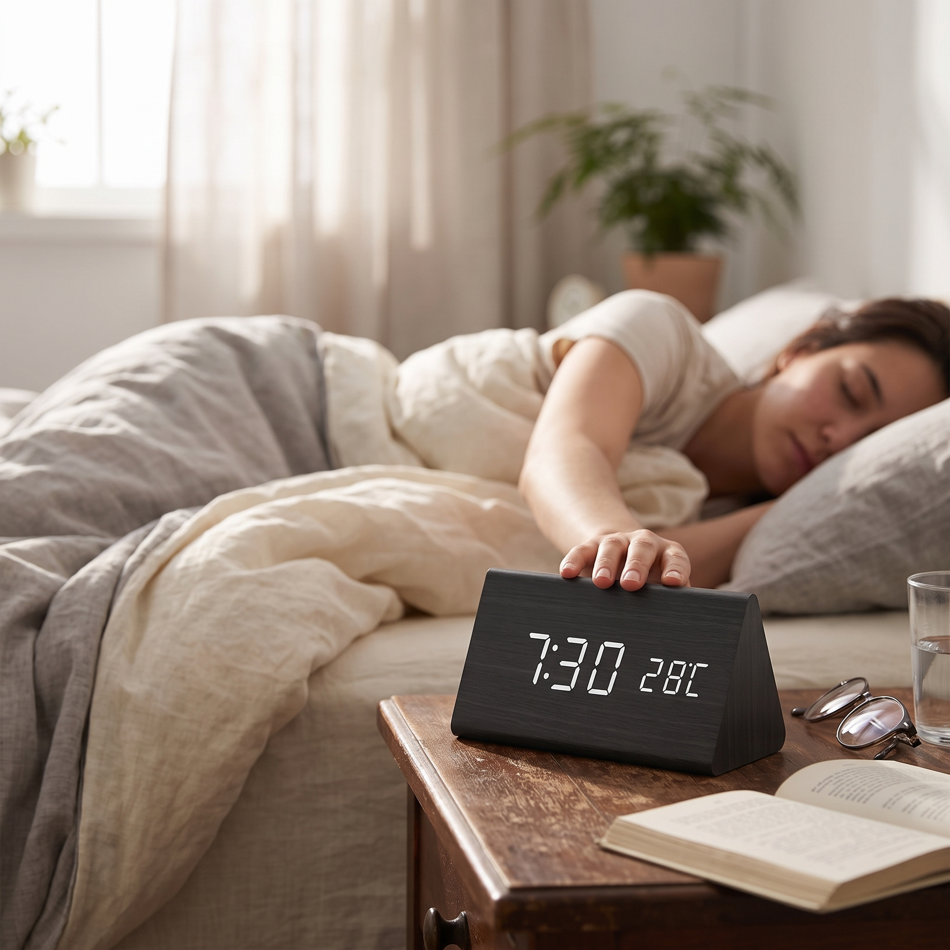 Vekker Alarm Clock Black Triangle lifestyle