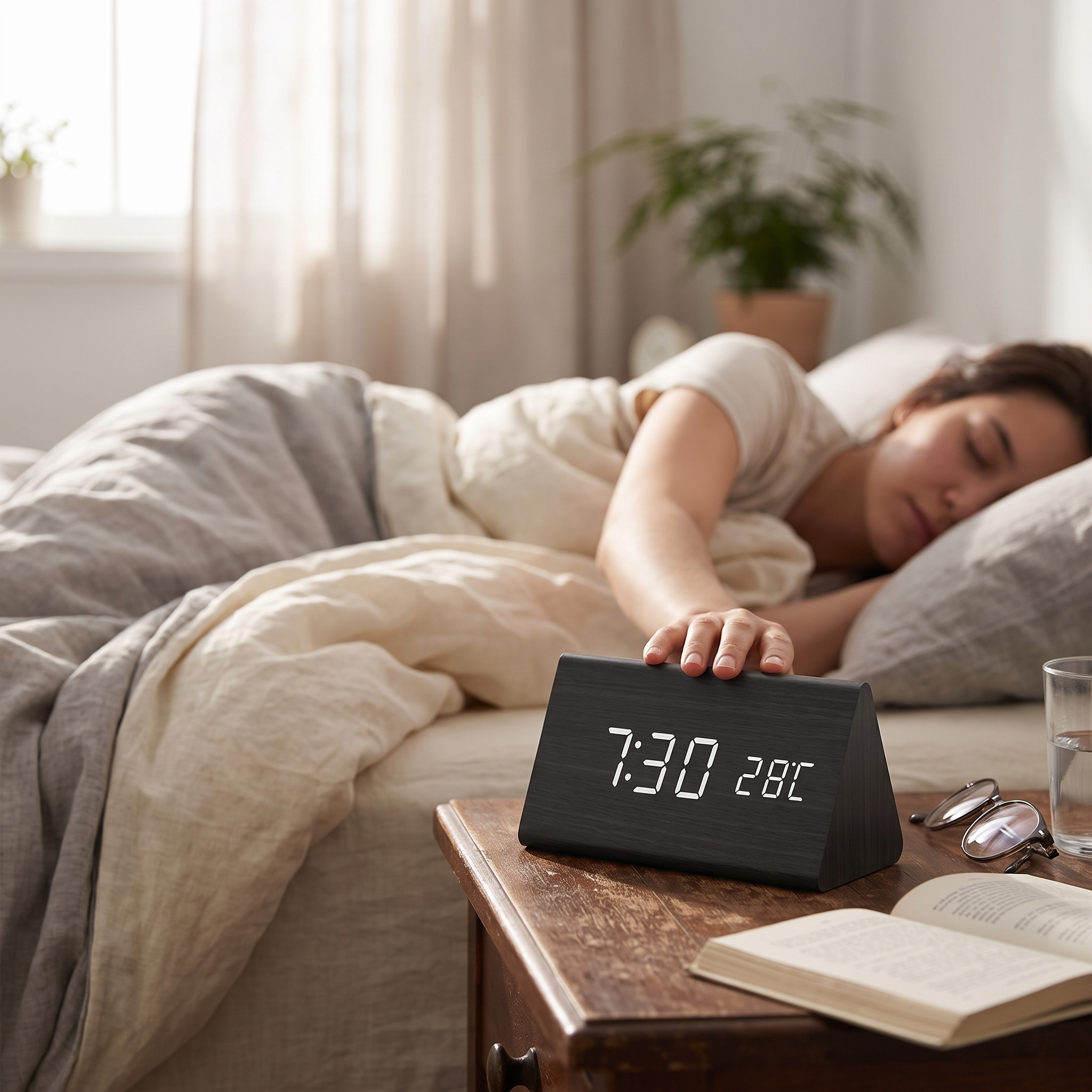 Vekker Alarm Clock Black Triangle lifestyle