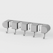 Ordina Wall-Mounted Mop & Broom Holder Movable Hooks studio