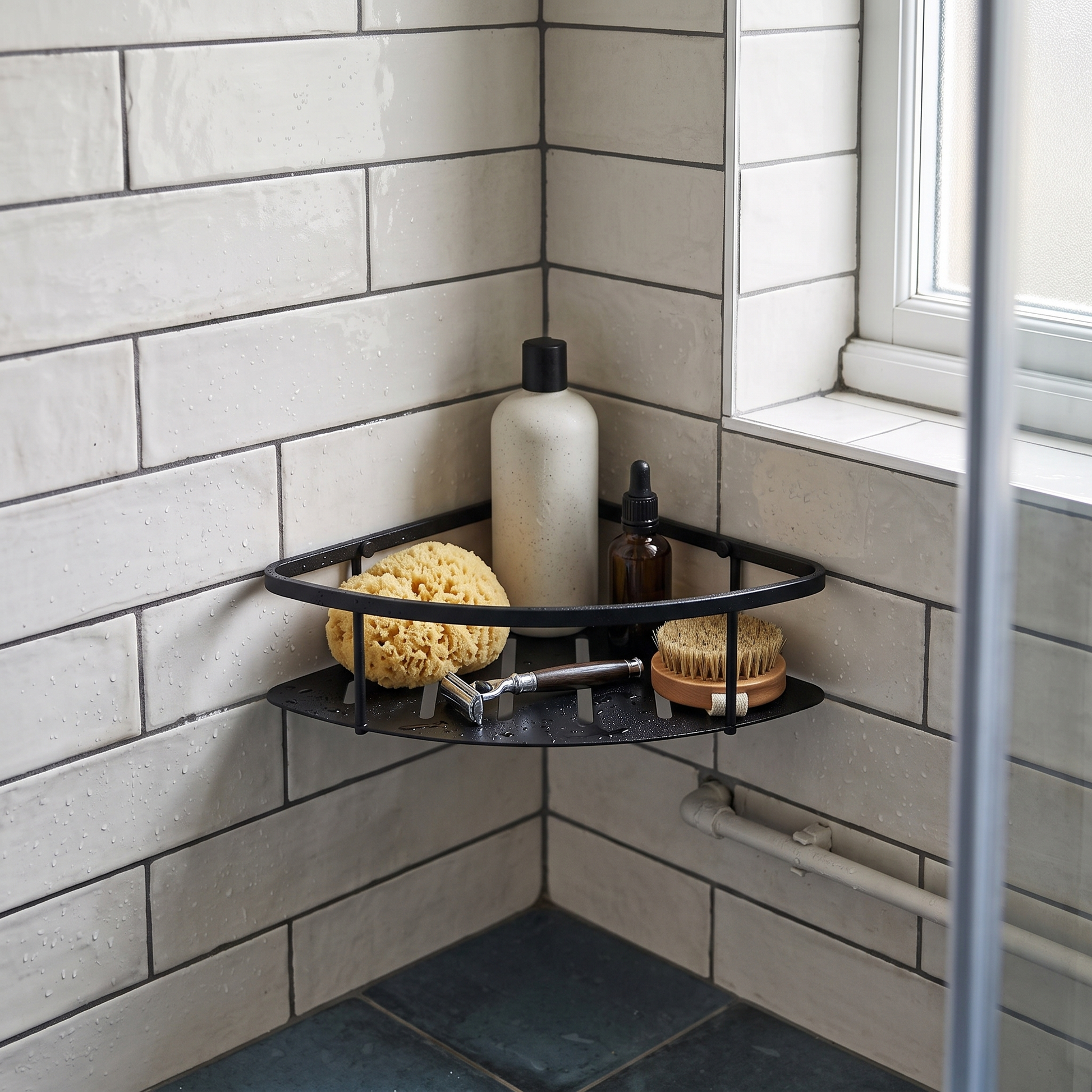 Nero Black Metal Bathroom Accessory Set Rust-Resistant lifestyle 8